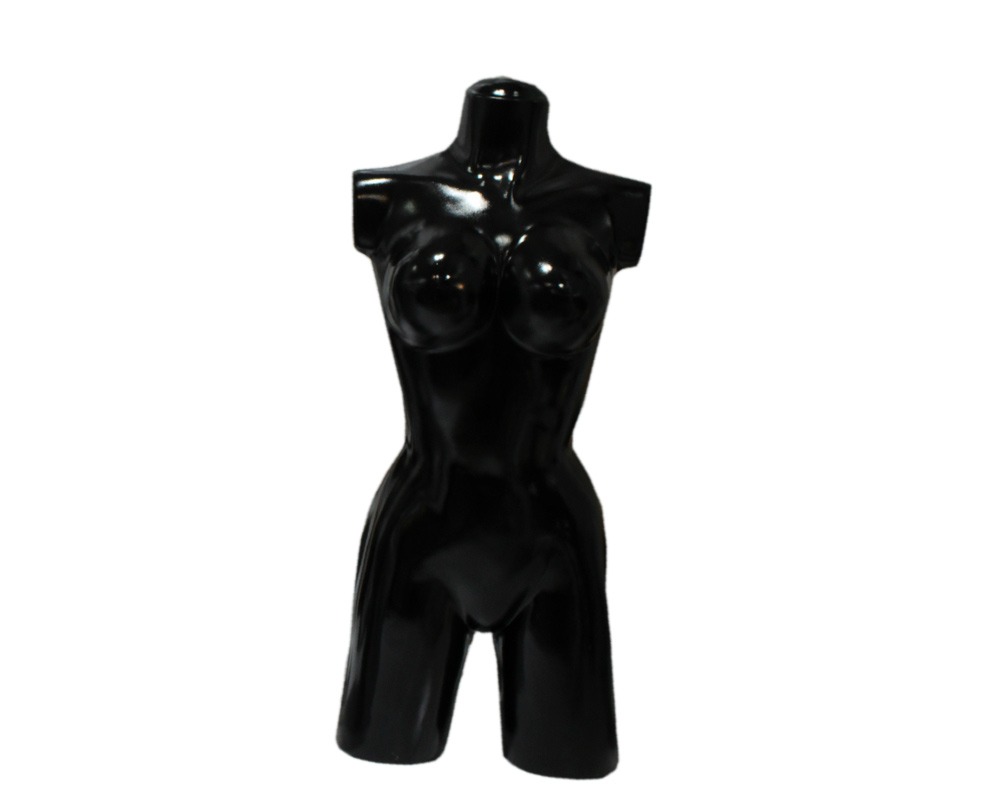 maniquie mujer tronco recto negro