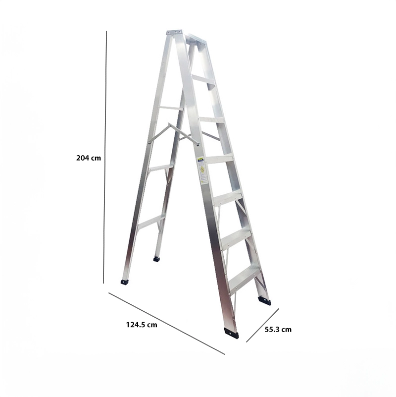 Escalera tipo tijera 7 pasos Aluminio sencilla