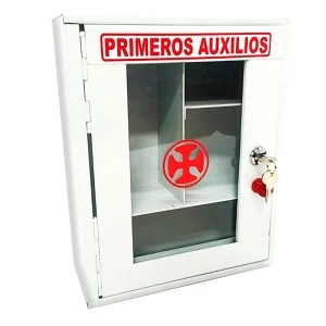 Botiquín metalico blanco de primero auxilios