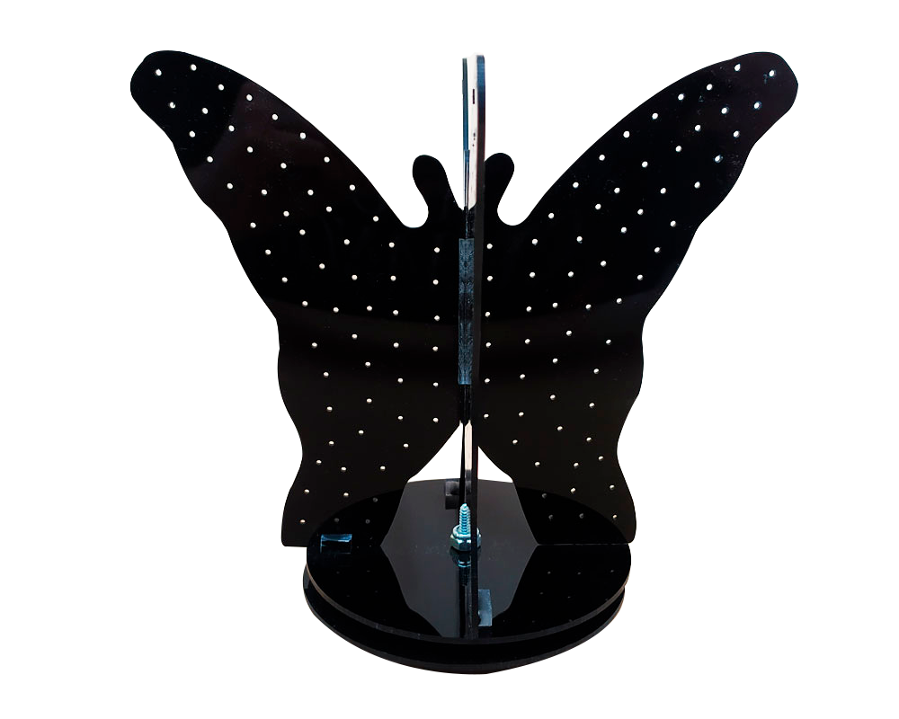 02 21663 Acrilico aretes mariposa pequena giratoria