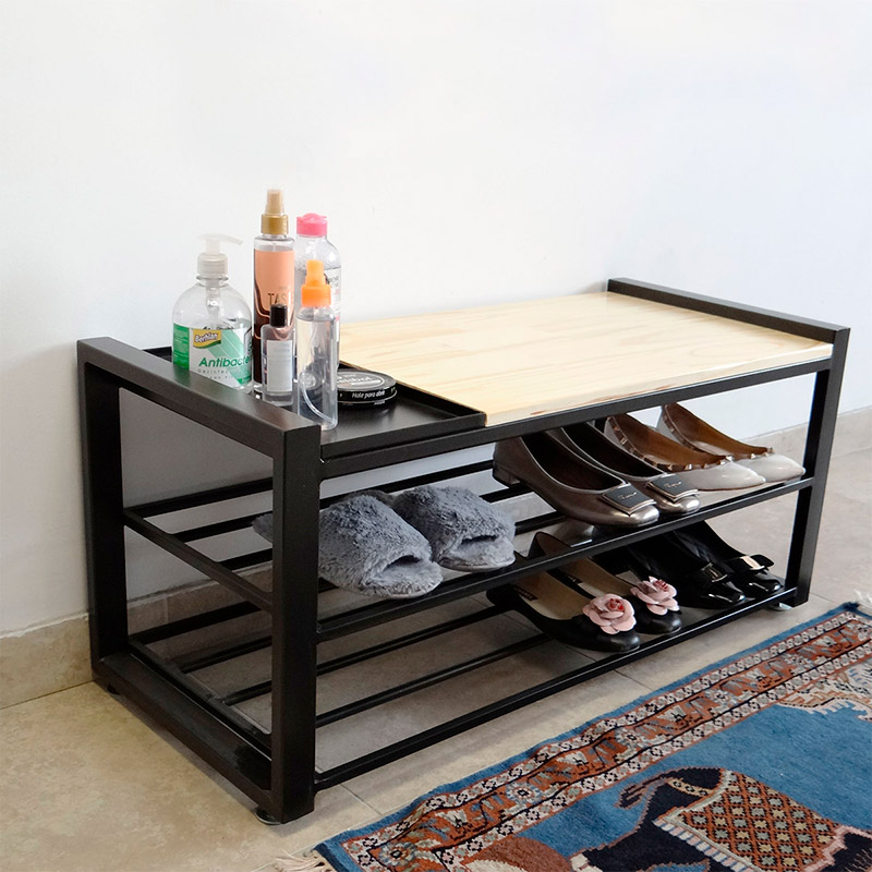 06 36717 Butaco Zapatero 3 niveles madera