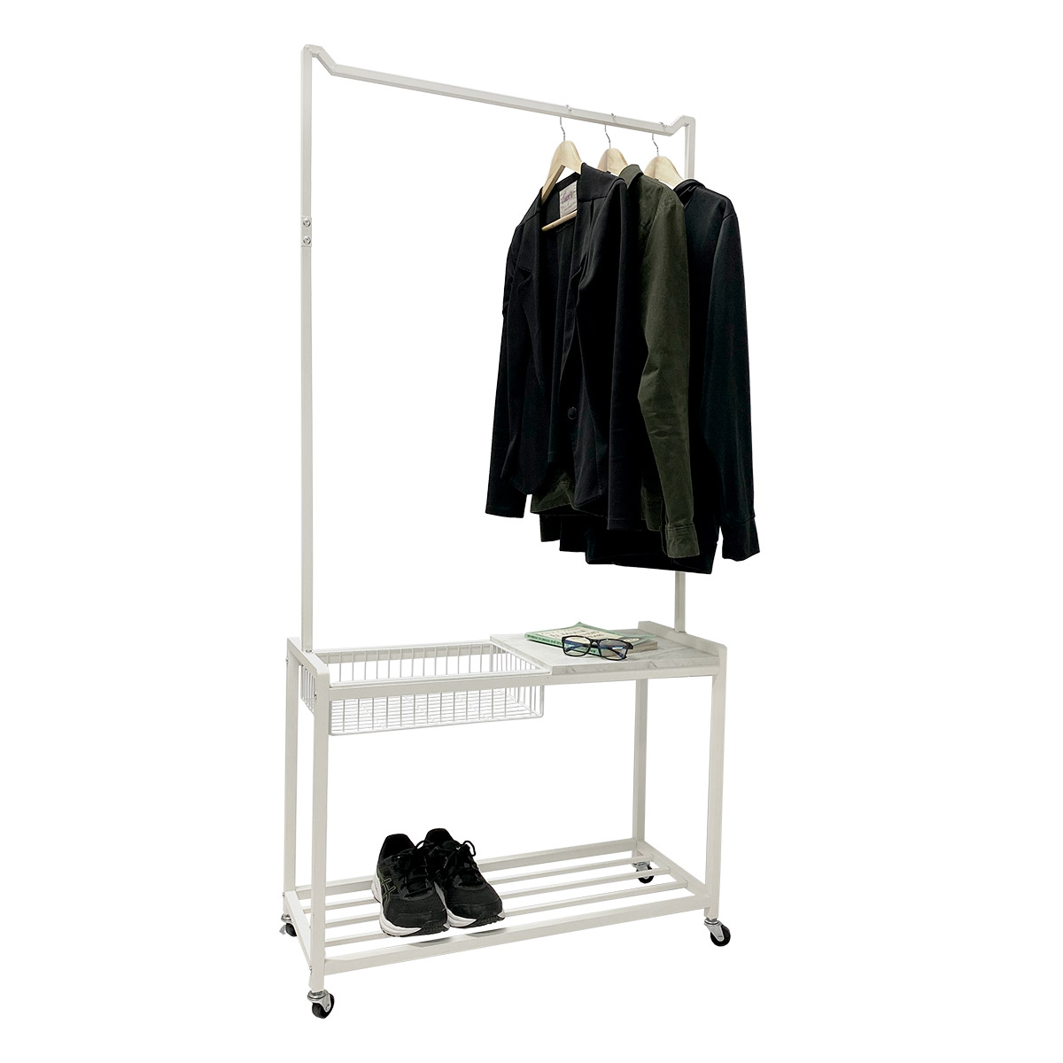 2 42059 001 PERCHERO MEDIANO 80X166X33 ZAP E BLANCO