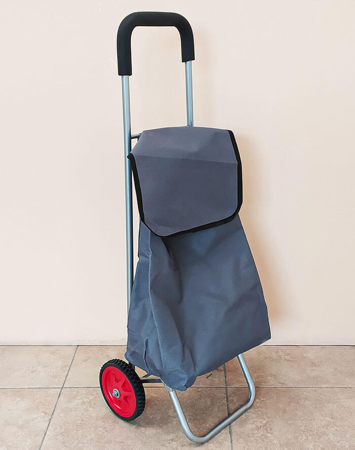 28879 Carro plegable lona gris 01