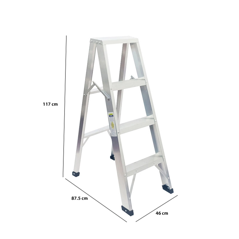 Escalera tipo tijera 7 pasos Aluminio sencilla