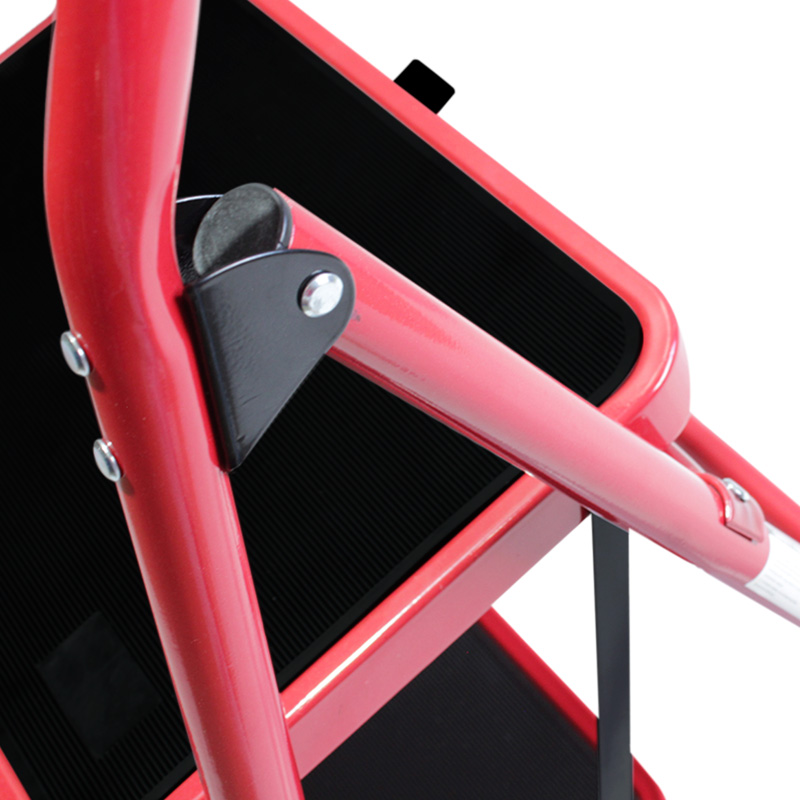 4 13793 Escalera 2 pasos plegable rojo