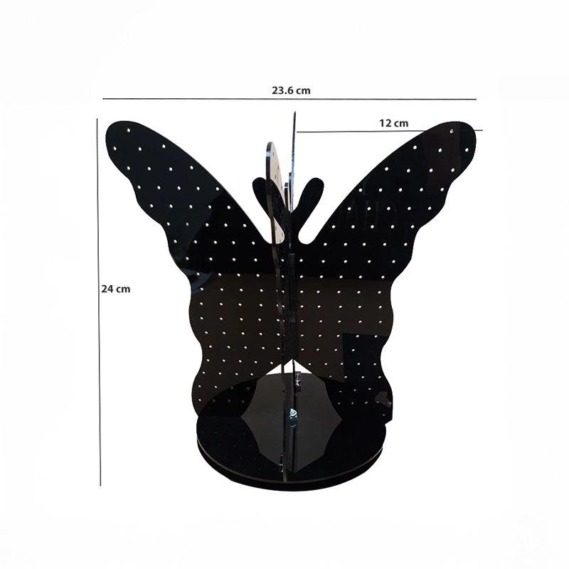 acrílico mariposa aretes mediano