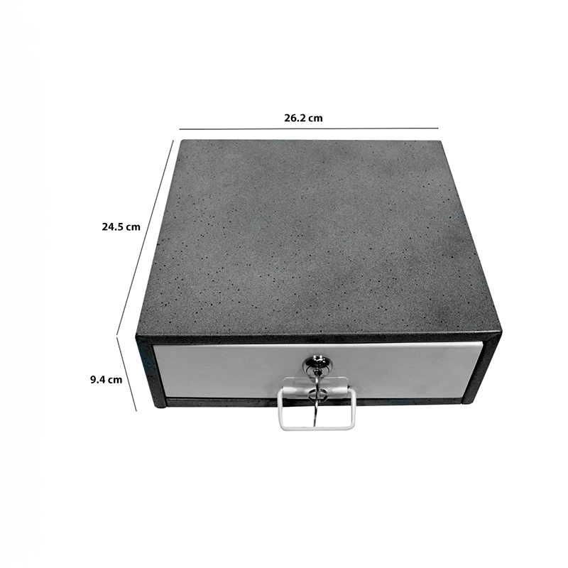 Caja menor mediana con gaveta gris