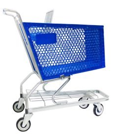 Carro De Supermercado Plastico Azul Ref Photoroom