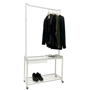 Colgador de ropa y accesorios blanco