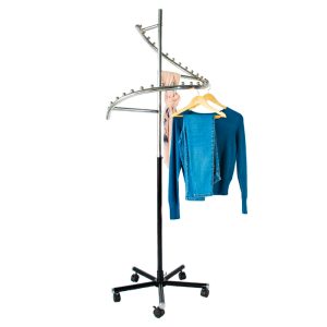 Exhibidor de ropa en espiral