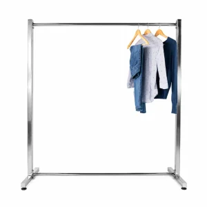 Exhibidor para ropa metálico sencillo