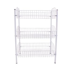Organizador de 3 canastas blanco