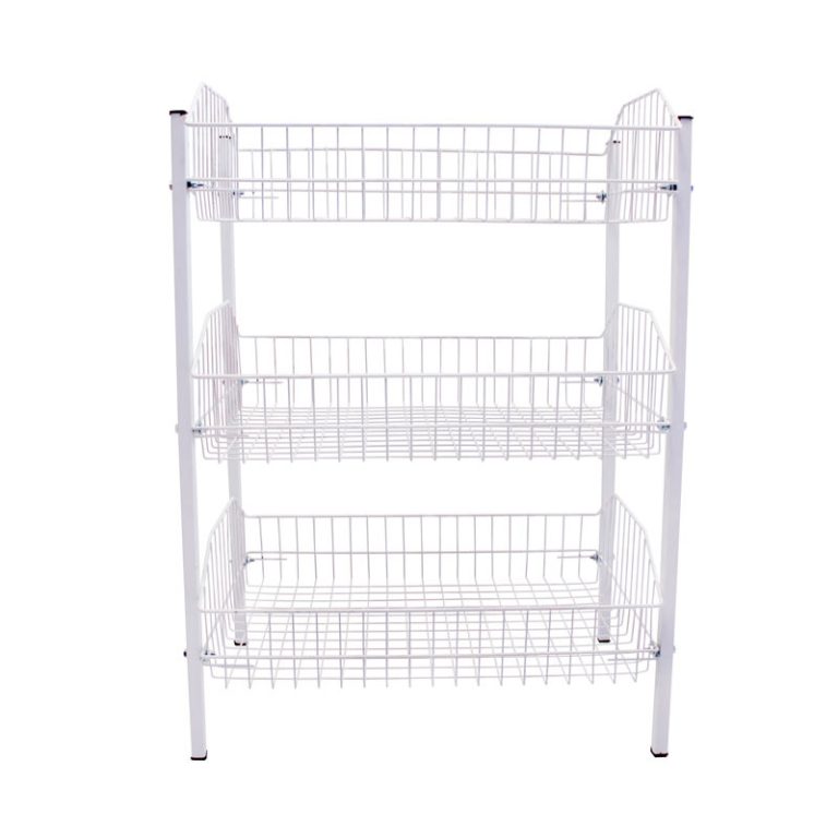 Organizador de 3 canastas blanco