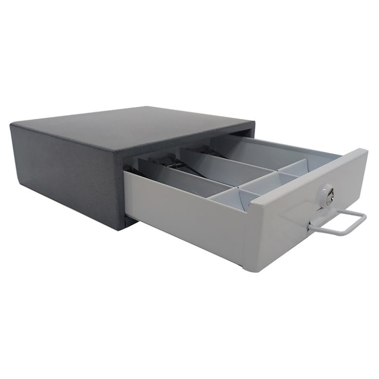 Caja menor con gaveta gris