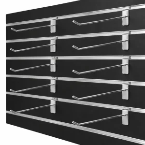 Rack Interline Para Panel Ranurado de 15 cm Cromado X 10 Unidades