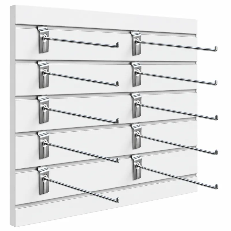 ganchos de 25 cm para panel ranurado x 10 unidades vialambre