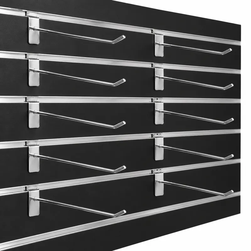 Rack Interline Para Panel Ranurado De 10 Cm Cromado X 10 Unidades