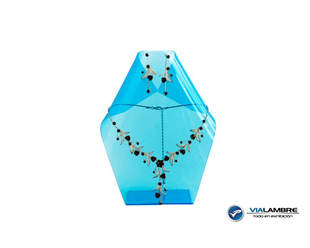 cuello med azul v