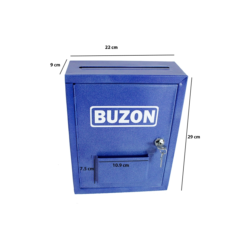 buzon metalico azul