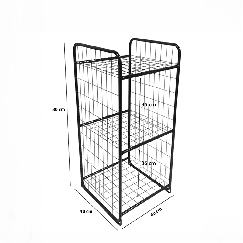 cubo de 2 niveles de lado con medida