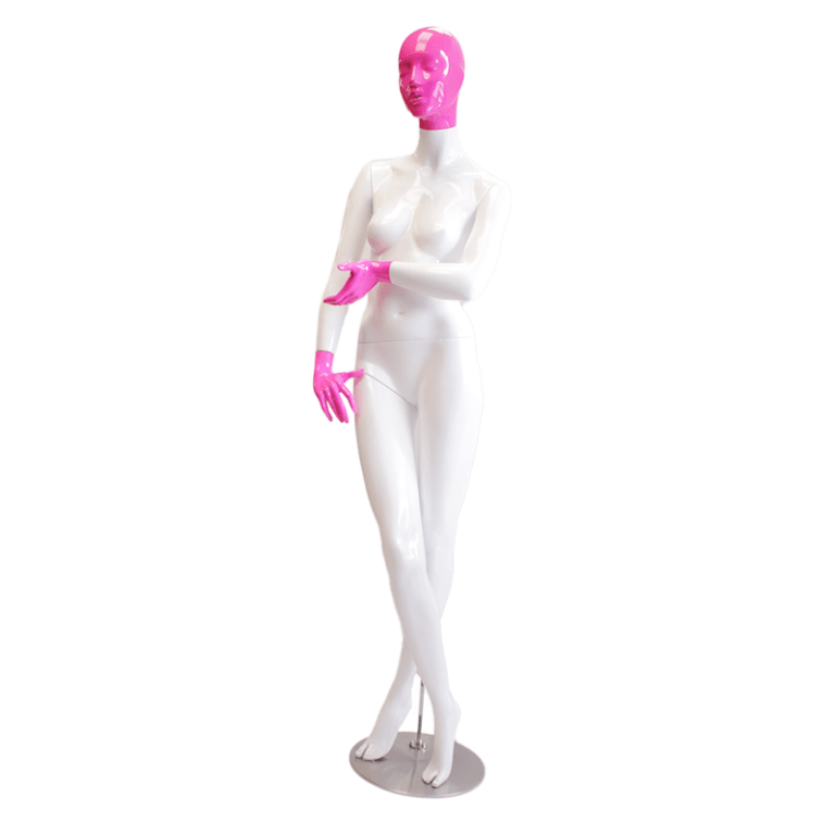 Maniquí Mujer Blanco Fucsia