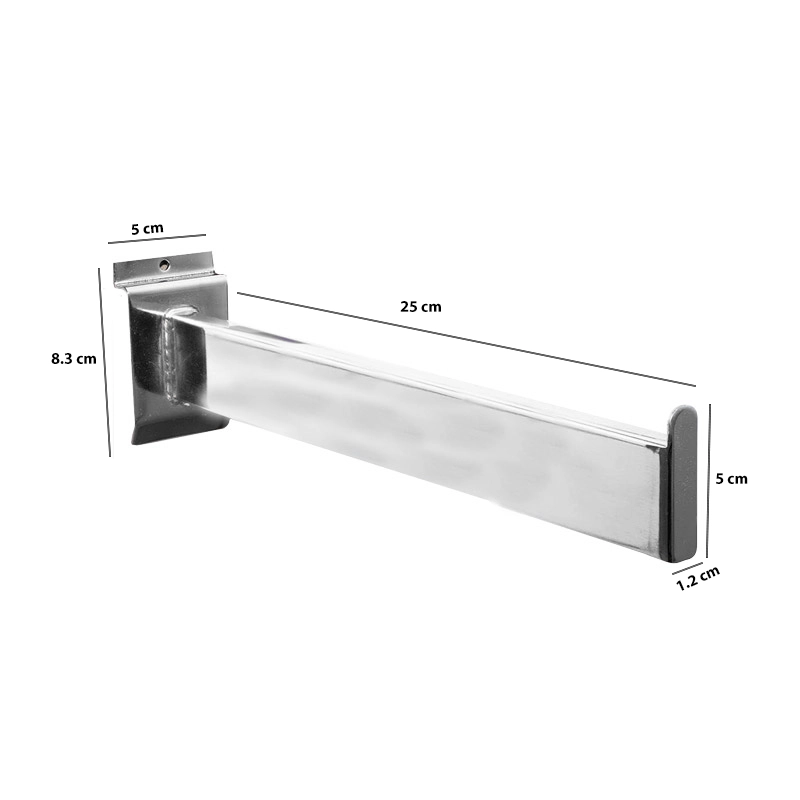 brazo recto de 25 cm