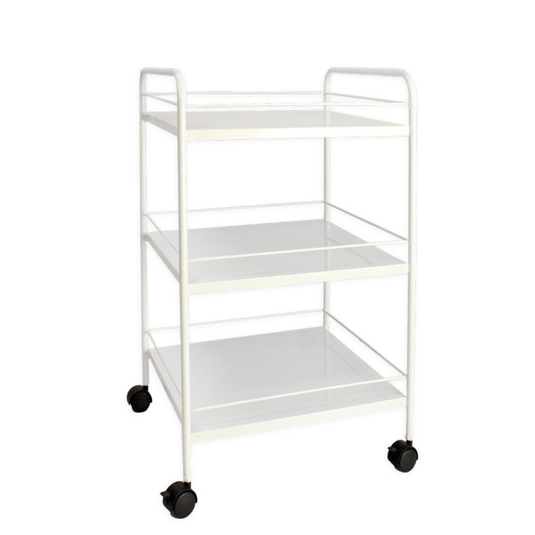 Mesa auxiliar con ruedas blanca o negra